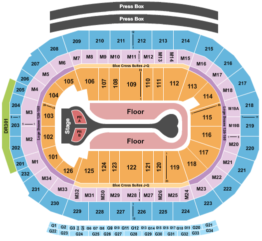 Little Caesars Arena Benson Boone Seating Chart